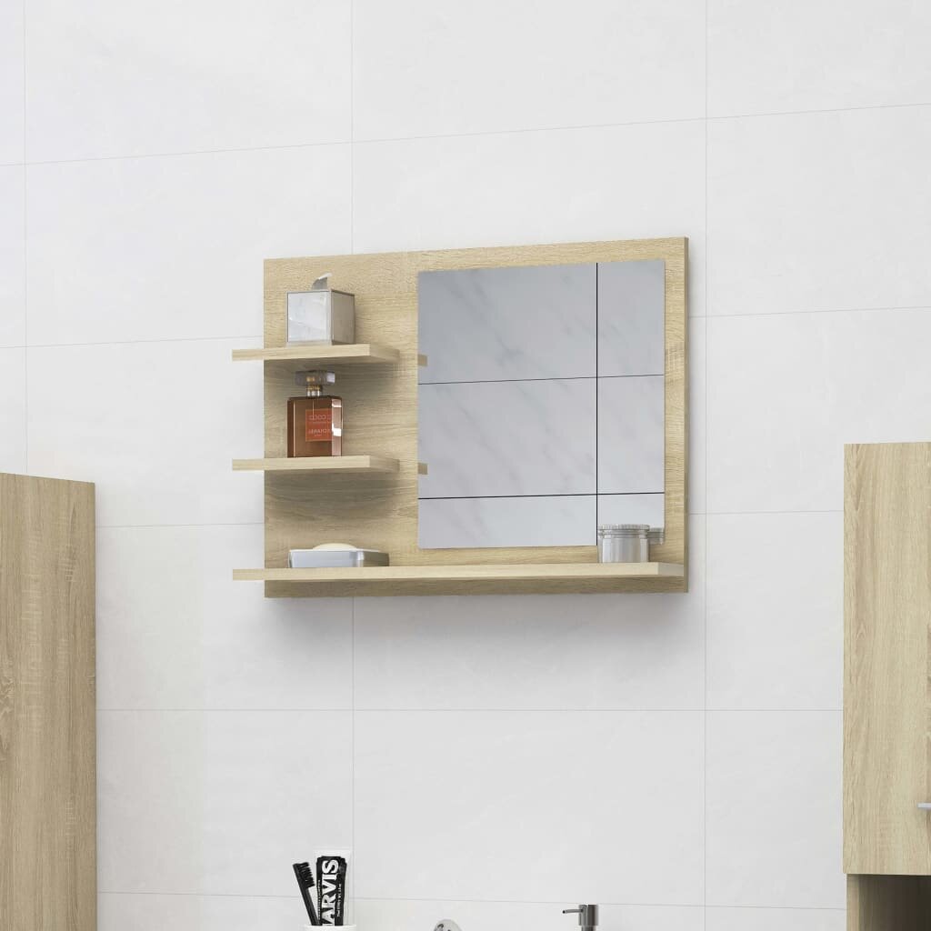 Image of Bathroom Mirror Sonoma Oak 236"x41"x177" Chipboard