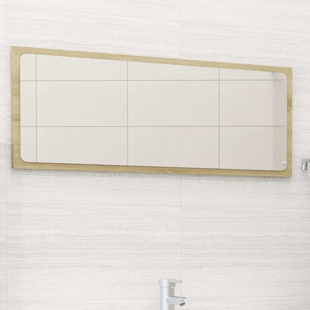 Image of Bathroom Mirror Sonoma Oak 354"x06"x146" Chipboard