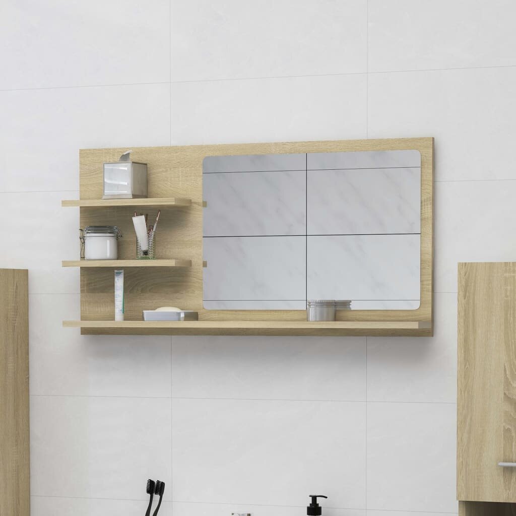 Image of Bathroom Mirror Sonoma Oak 354"x41"x177" Chipboard