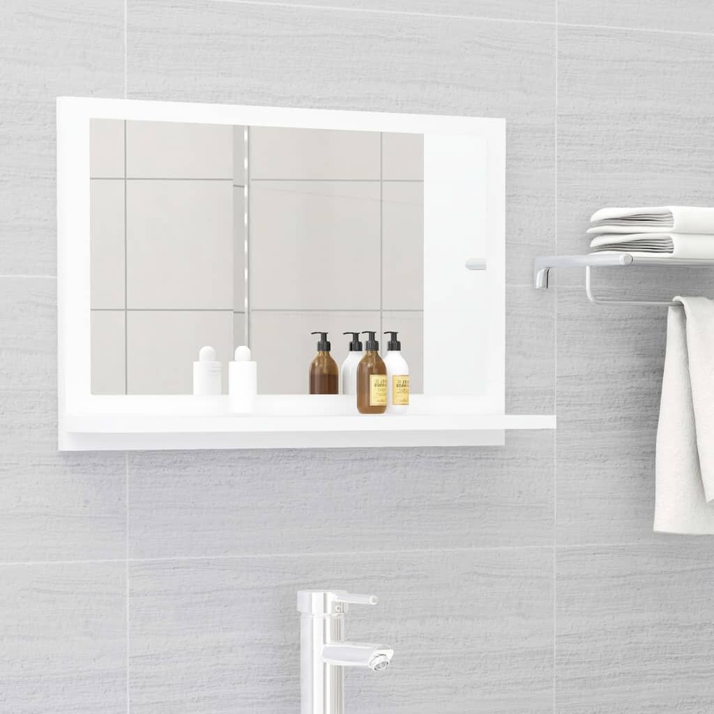 Image of Bathroom Mirror White 236"x41"x146" Chipboard