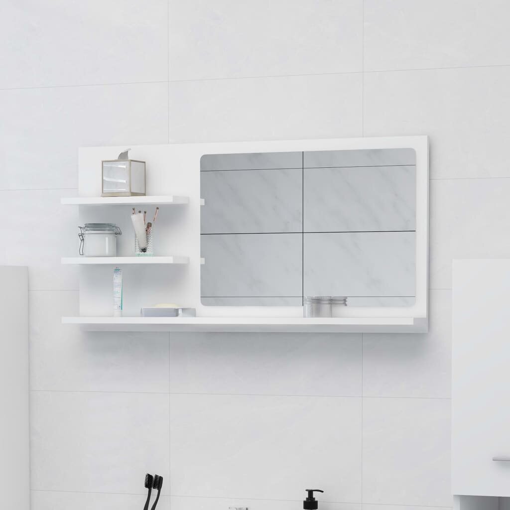 Image of Bathroom Mirror White 354"x41"x177" Chipboard