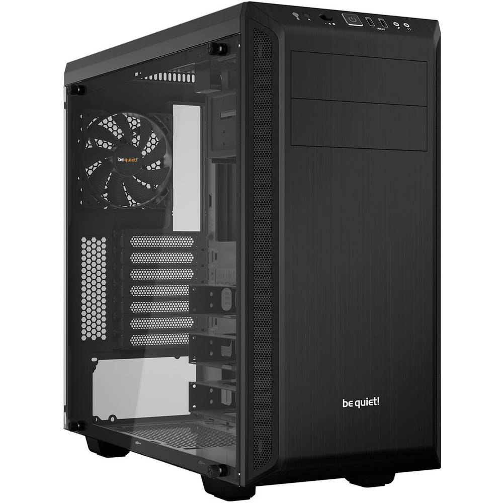 Image of BeQuiet Pure Base 600 Midi tower PC casing Black Insulated Window 2 built-in fans