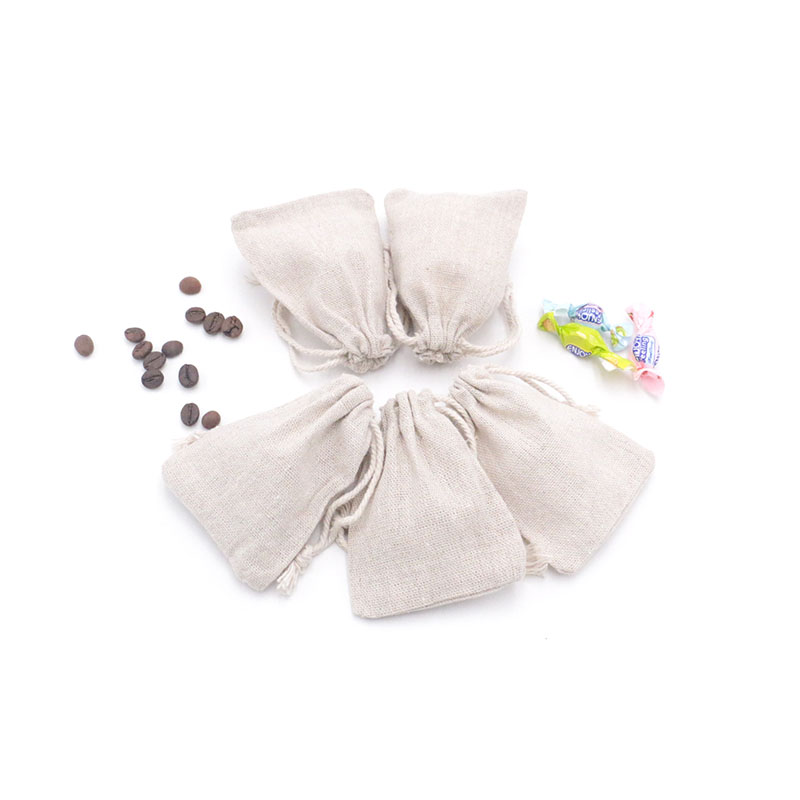 Image of Beautiful bags 200pcs/lot White Cotton Jewelry Packing Candy Gift Drawstring Sacks Customized
