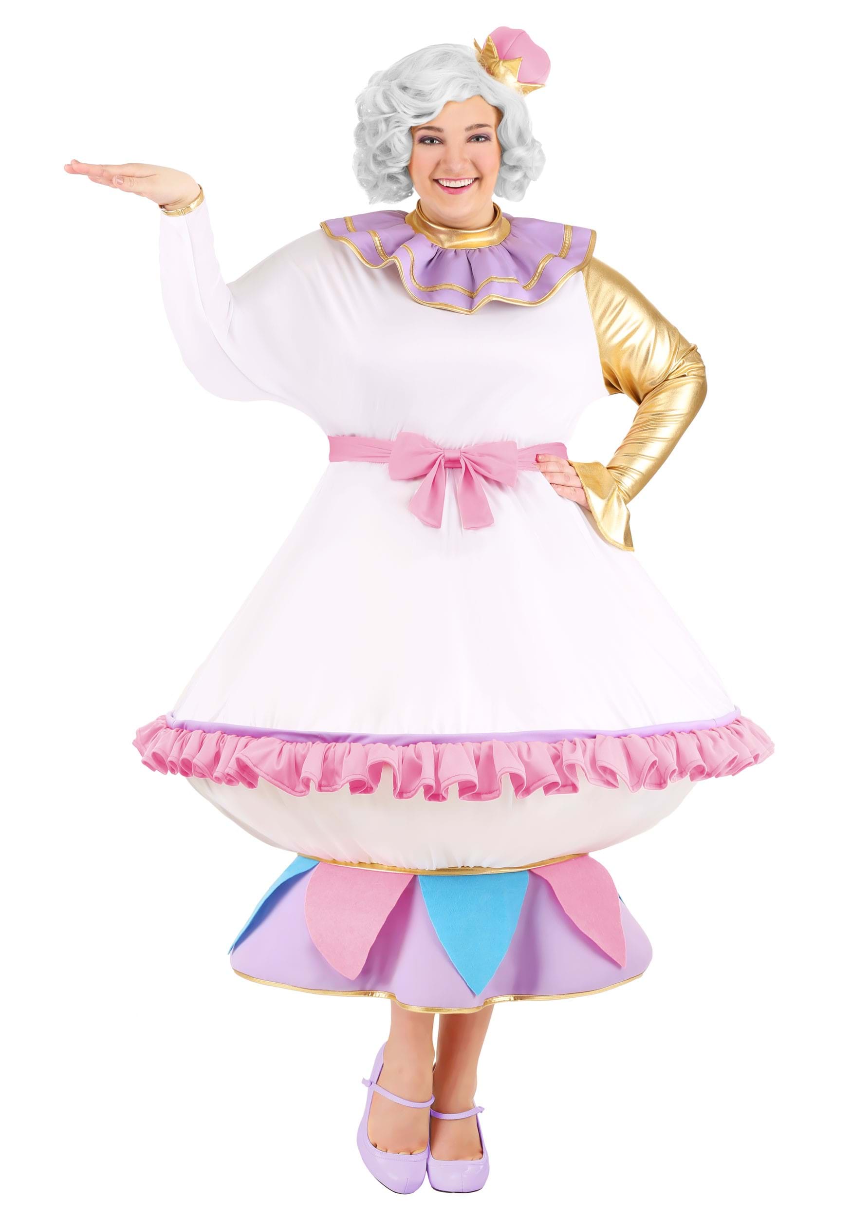 Image of Beauty and the Beast Mrs Potts Plus Size Costume for Women ID FUN1384PL-4X