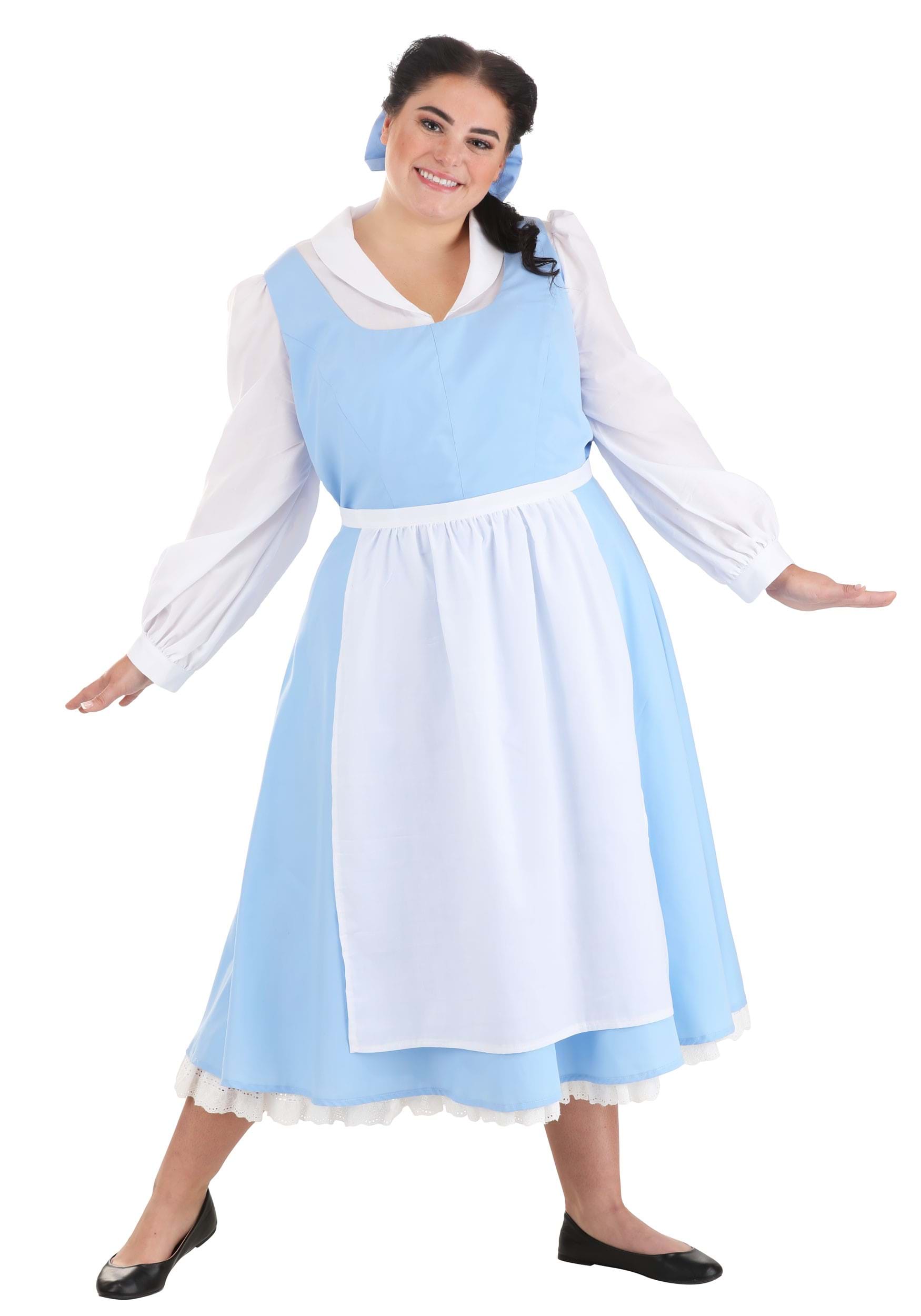 Image of Beauty and the Beast Plus Size Belle Blue Costume Dress ID FUN2302PL-2X