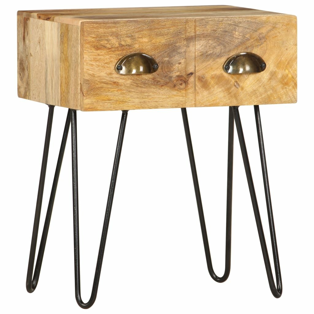 Image of Bedside Cabinet 157"x118"x197" Solid Mango Wood