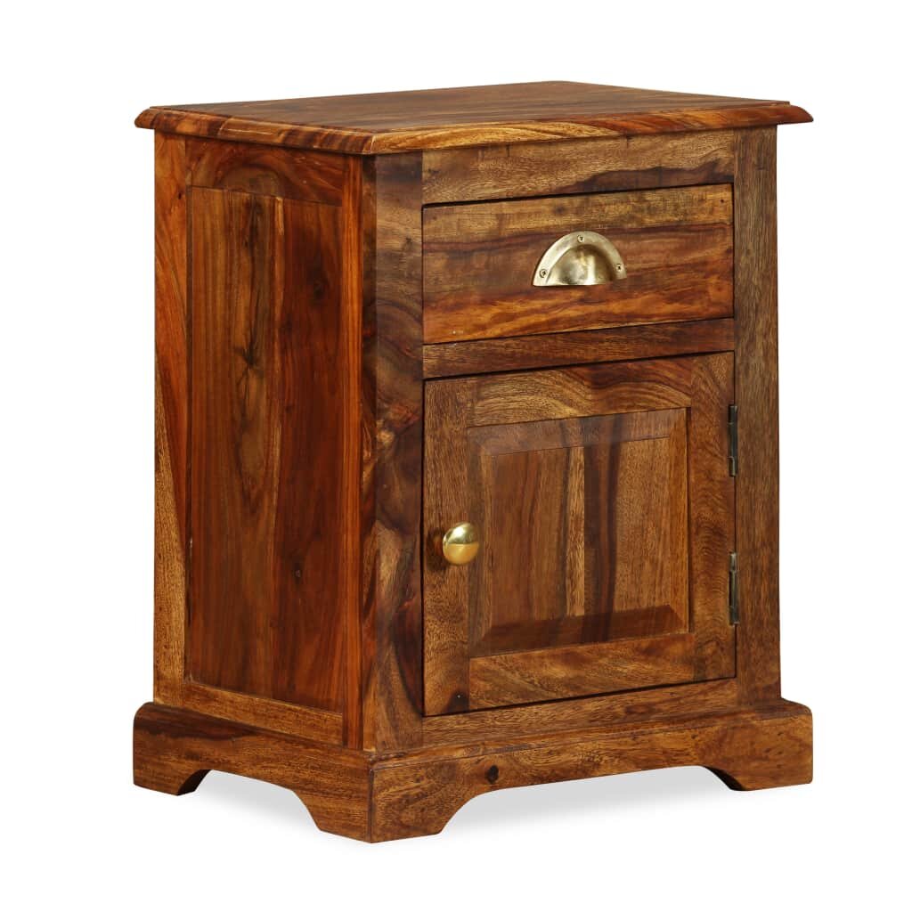 Image of Bedside Cabinet 158"x118"x197" Solid Sheesham Wood
