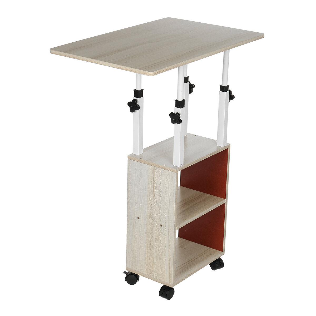 Image of Bedside Table Movable Simple Small Table Bedroom Home Simple Student Lifting Dormitory Table for Home Office
