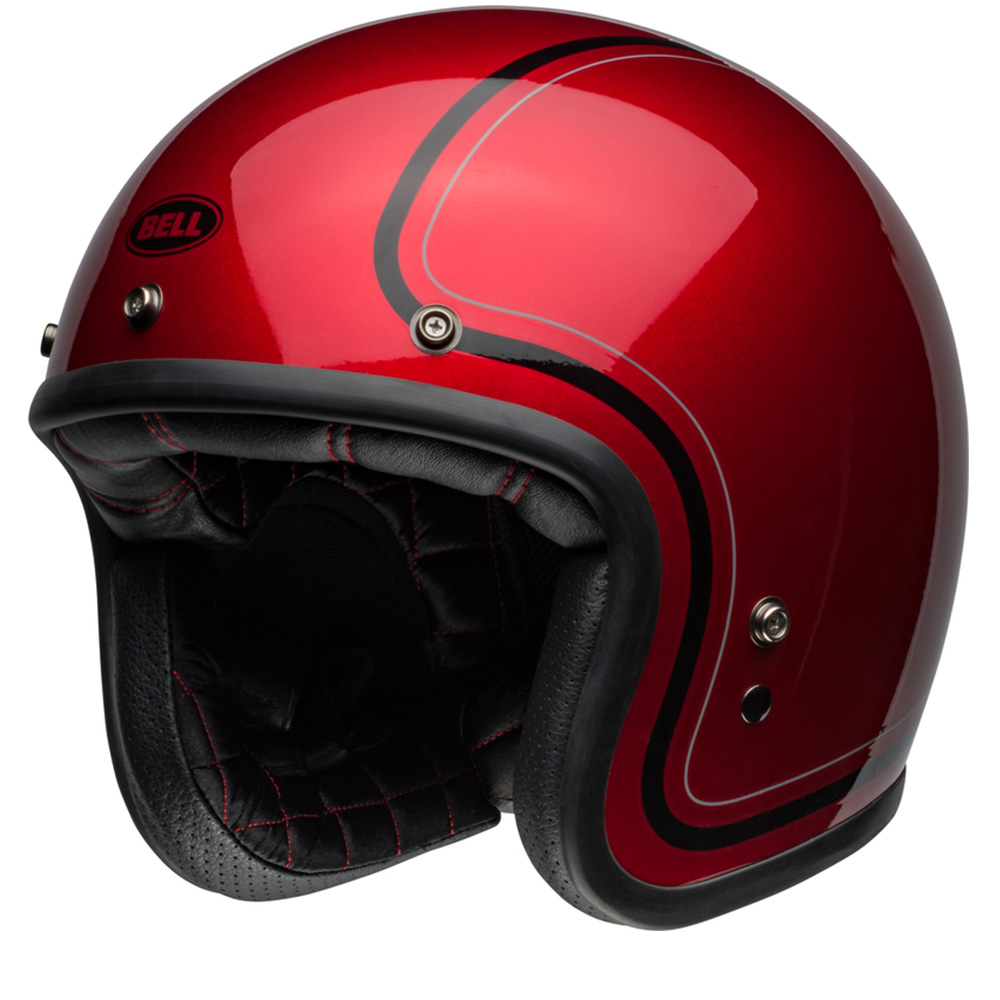 Image of Bell Custom 500 Chief Candy Red Jet Helmet Größe S