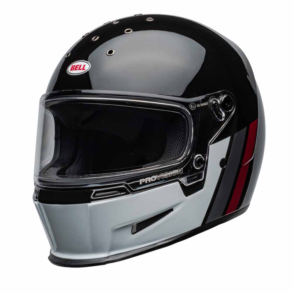 Image of Bell Eliminator Black White Full Face Helmet Taille S
