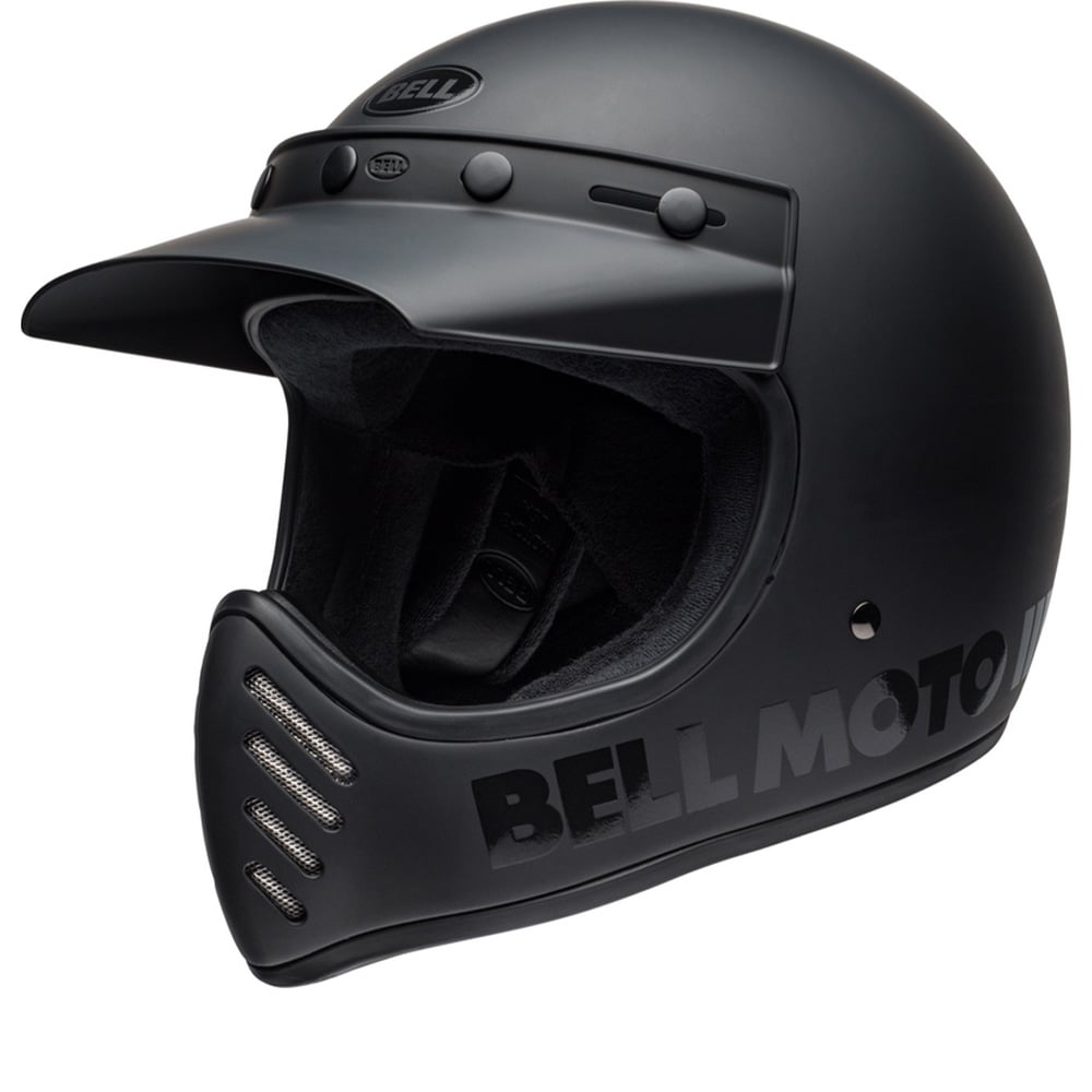Image of Bell Moto-3 Classic Solid Blackout Full Face Helmet Size 2XL EN