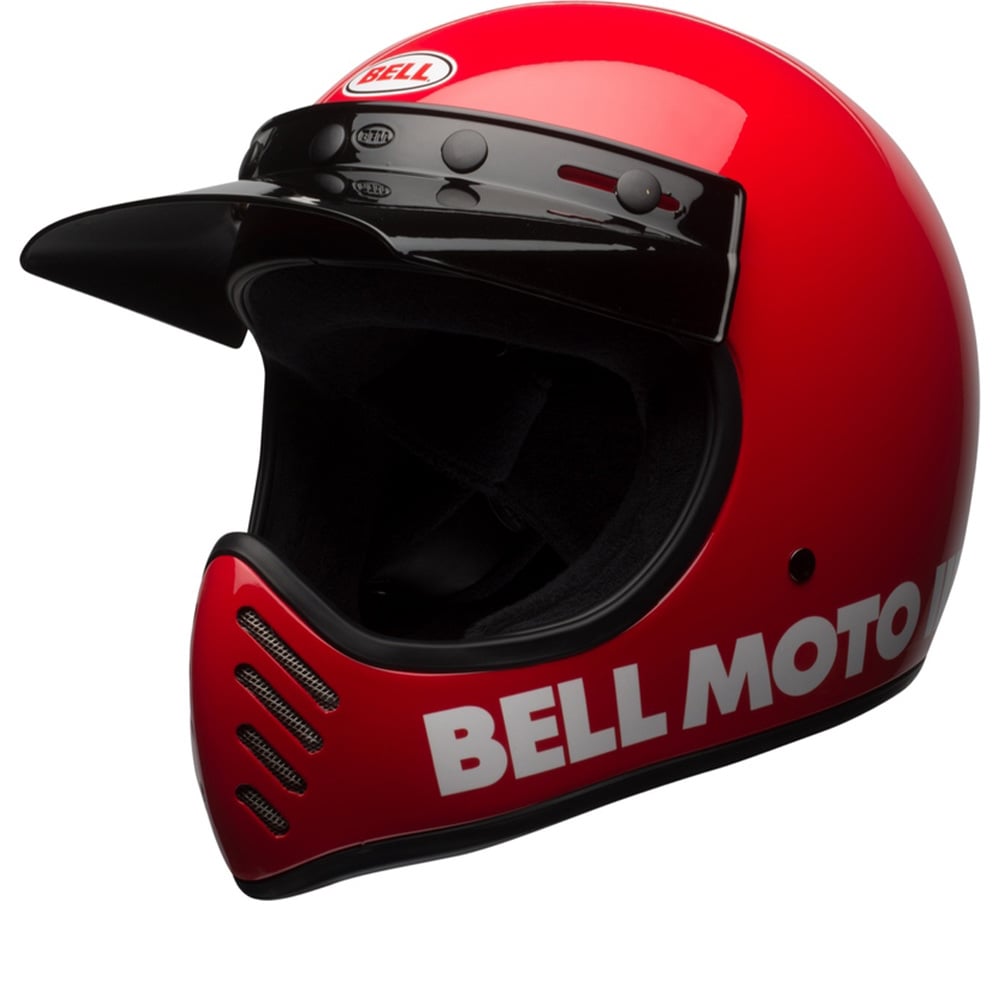Image of Bell Moto-3 Classic Solid Gloss Red Full Face Helmet Size S EN