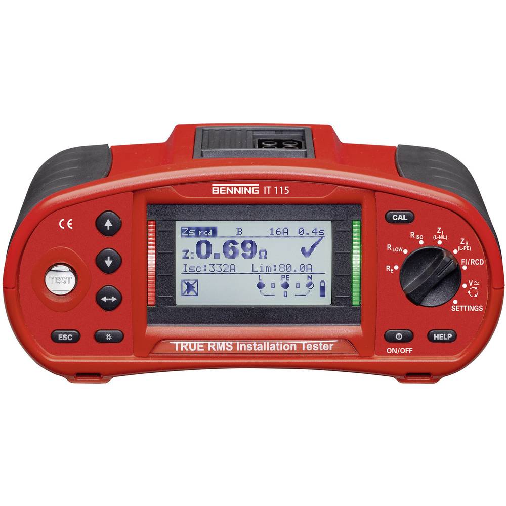 Image of Benning IT 115 Electrical tester Calibrated to (ISO standards) VDE standard 0100 0105