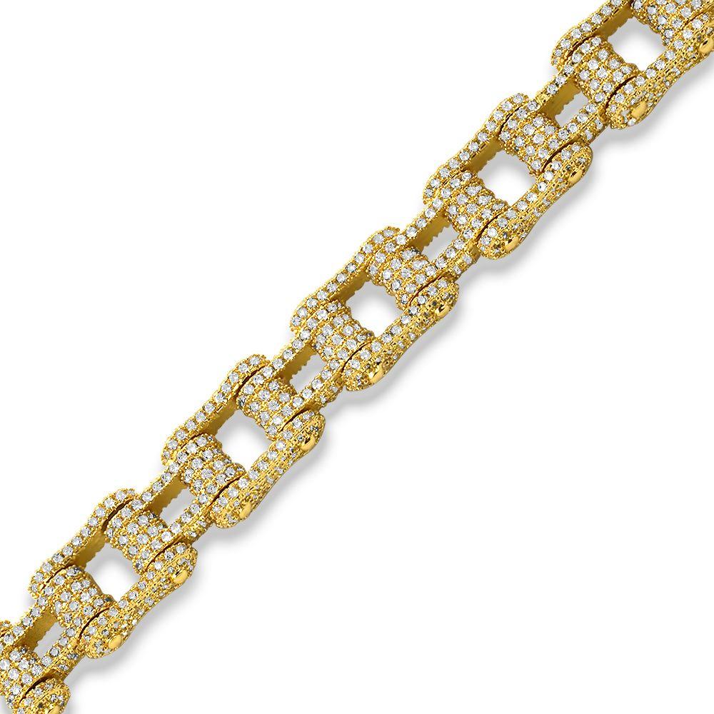 Image of Bike Chain Link Iced Out Hip Hop Bracelet ID 31311107817514