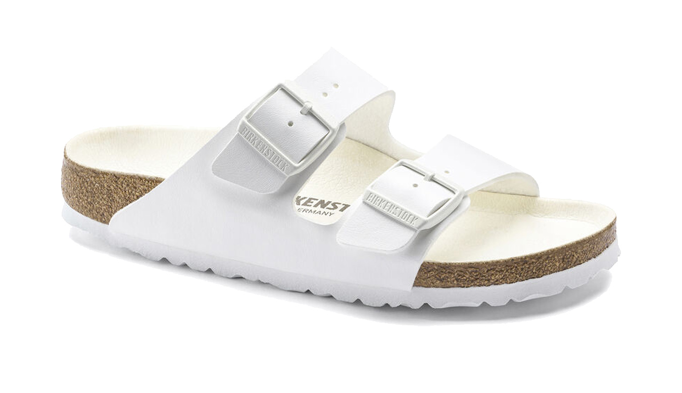 Image of Birkenstock Arizona Birko-Flor White Narrow Fit HU