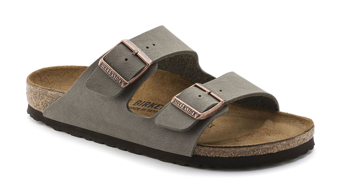 Image of Birkenstock Arizona Nubuck Stone Narrow Fit IT