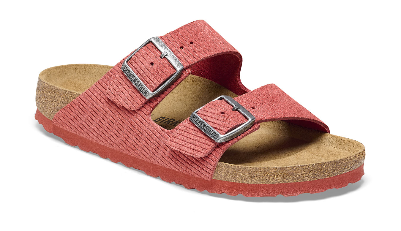 Image of Birkenstock Arizona Suede Corduroy Siena Red Regular Fit HU