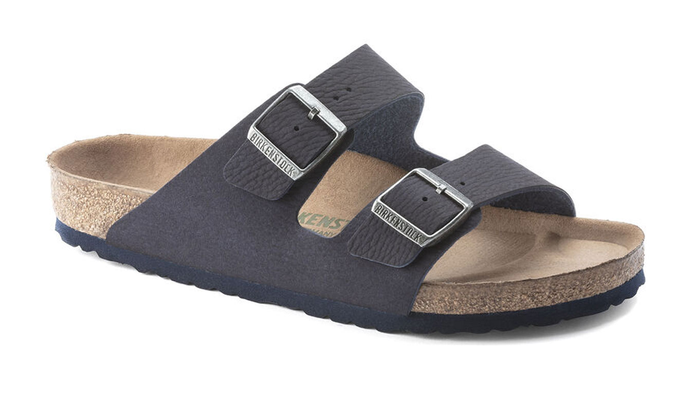 Image of Birkenstock Arizona Vegan Desert Dust Indigo Blue Regular FR