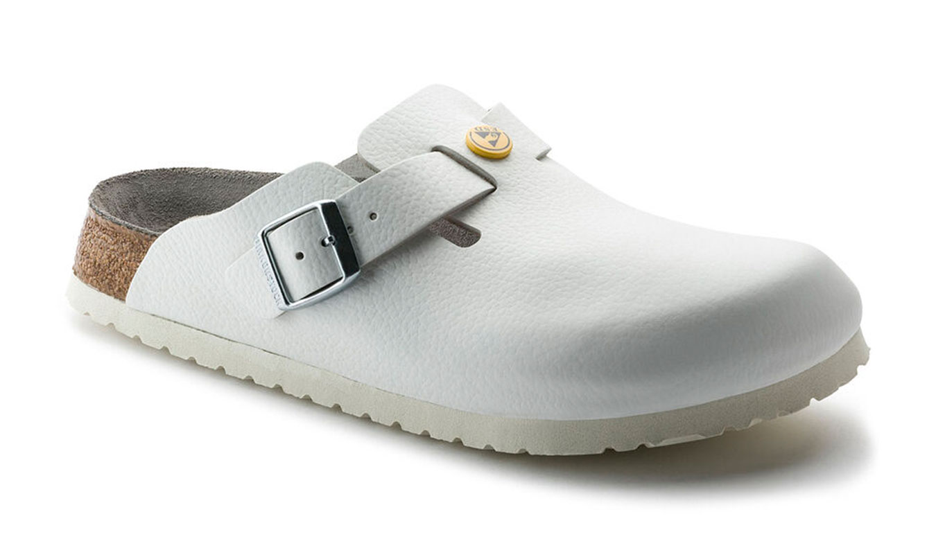 Image of Birkenstock Boston ESD Natural Leather Narrow Fit CZ