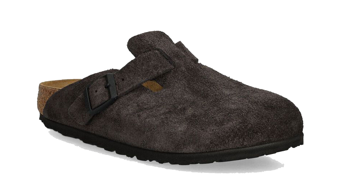 Image of Birkenstock Boston LEVE Velvet Grey Narrow Fit FR