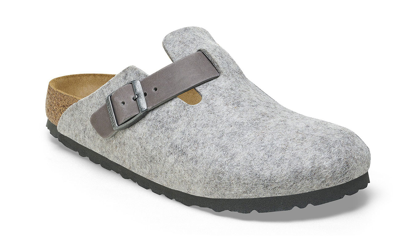 Image of Birkenstock Boston Natural Leather-Felt Regular Fit HU