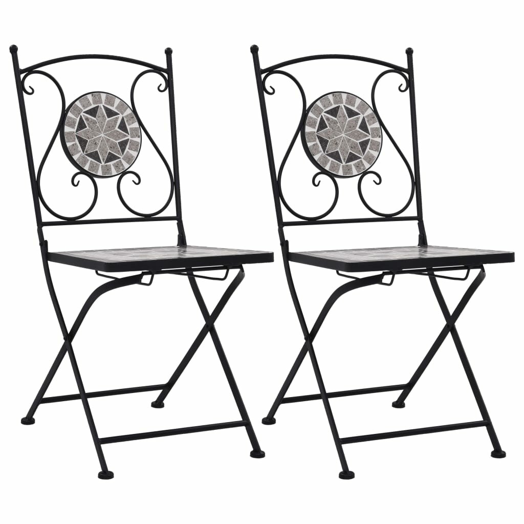 Image of Bistro Chairs 2 pcs Gray