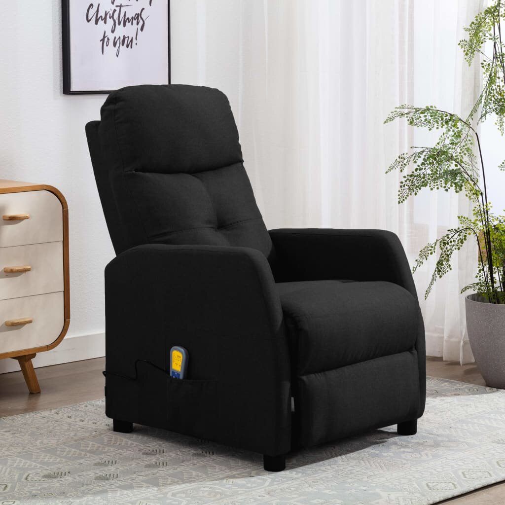 Image of Black Rocking Massage Chair and Recliner Shiatsu and Rolling Massage for Body Relaxation Deep Tissue Kneading Massages