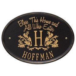 Image of Bless This Home Personalized Wall Plaque