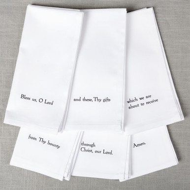 Image of Bless Us O Lord Dinner Napkins - Set of 6