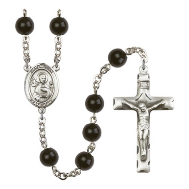 Image of Bliss St John the Apostle 7mm Black Onyx Rosary