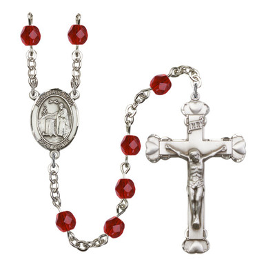 Image of Bliss St Valentine of Rome Red July Rosary 6mm
