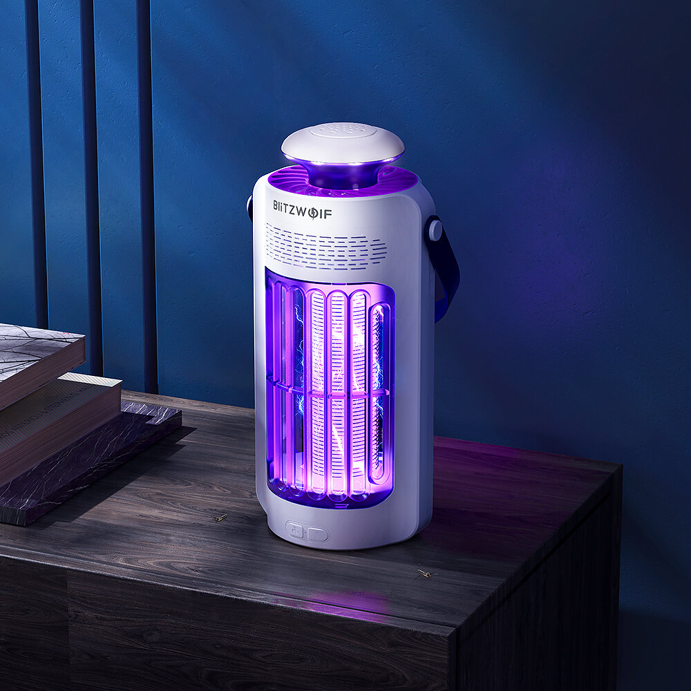 Image of BlitzWolf® BW-MK-011 UV Mosquito Killer Lamp 5W TYPE-C USB Rechargeable 2000mAh Capacity Electric Shock Airflow Suction