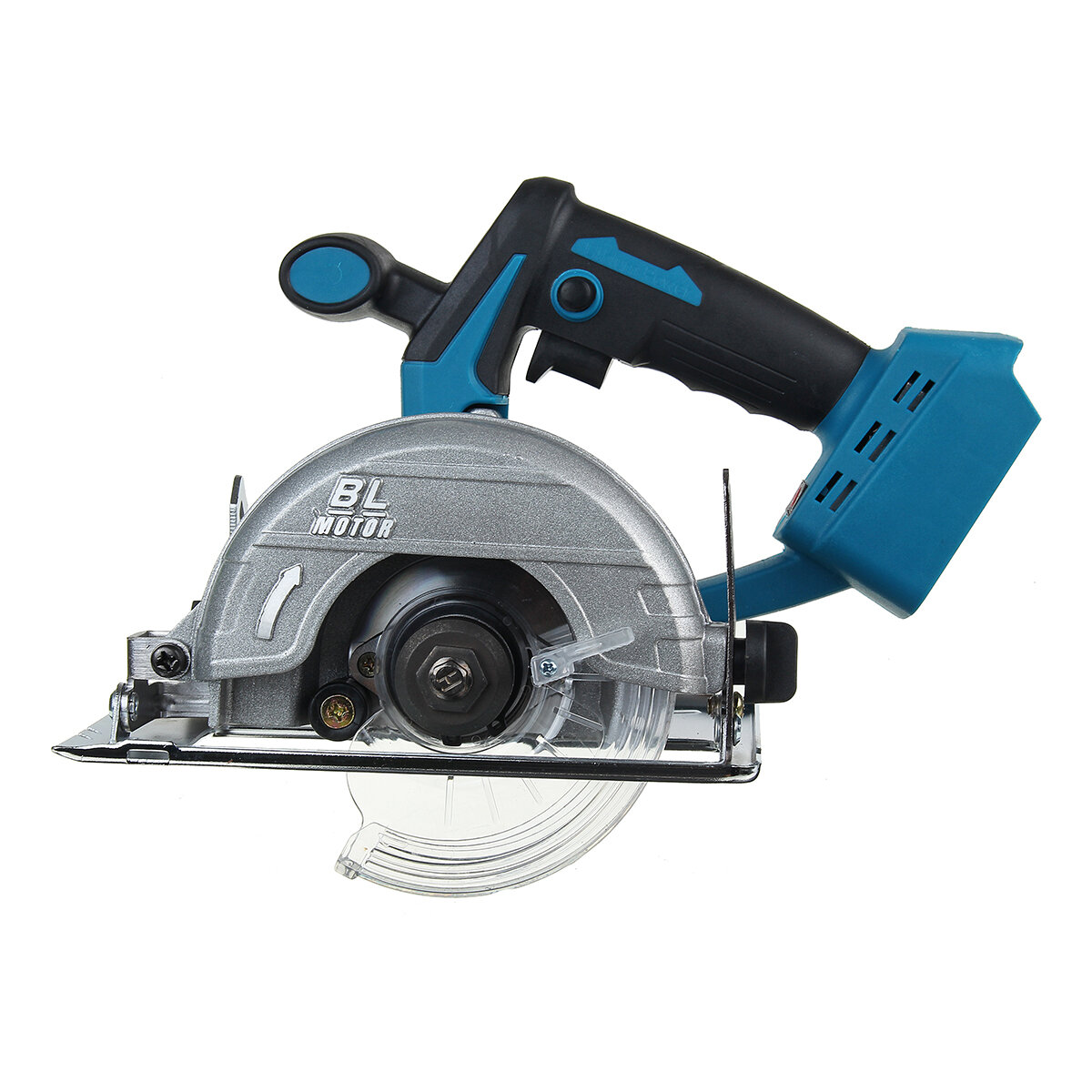 Image of Blue Electric Circular Saw 125mm Saw Blade Brushless Multi-Angle Cutting Suitable For Makita 18v Battery
