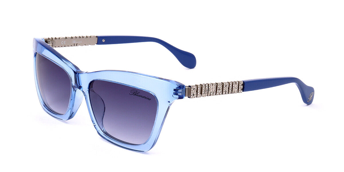 Image of Blumarine SBM732S 097D 54 Lunettes De Soleil Femme Bleues FR