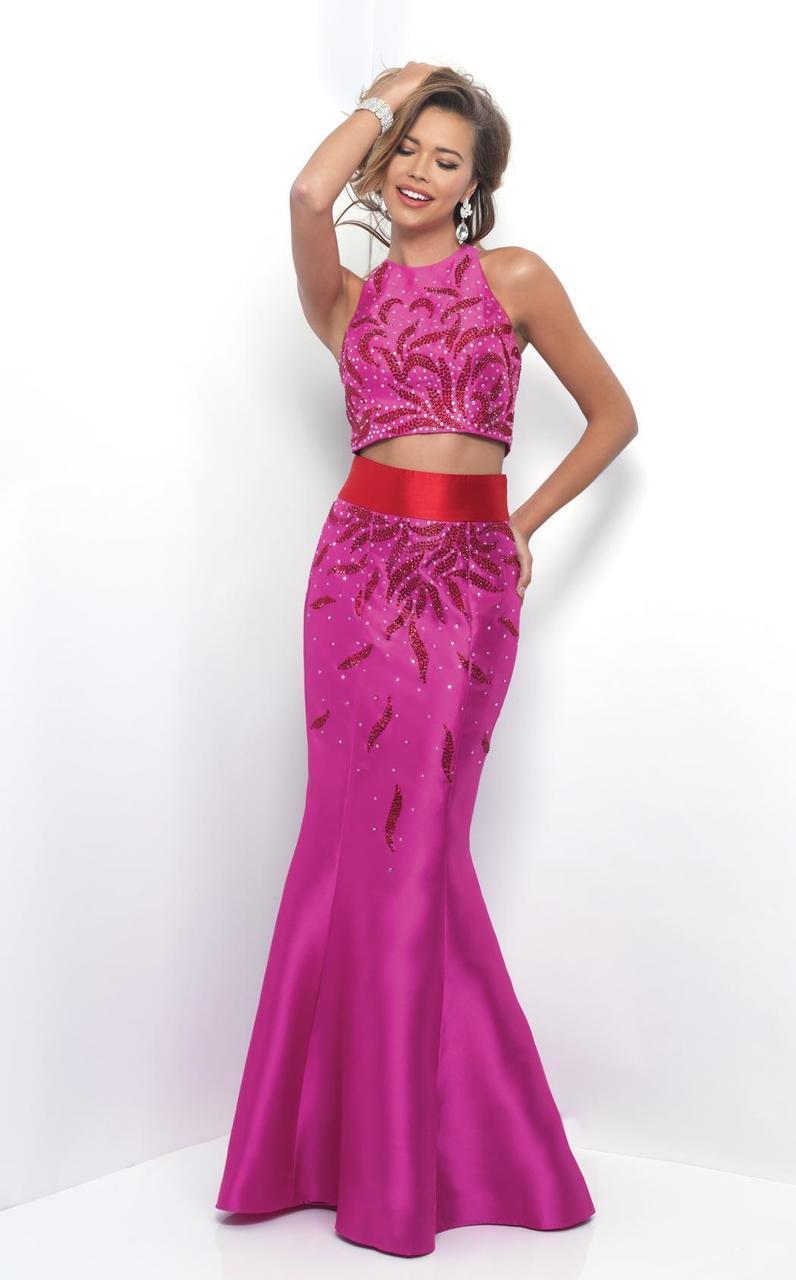 Image of Blush by Alexia Designs - 11319 Jewel Toned Jewel Mikado Trumpet Gown