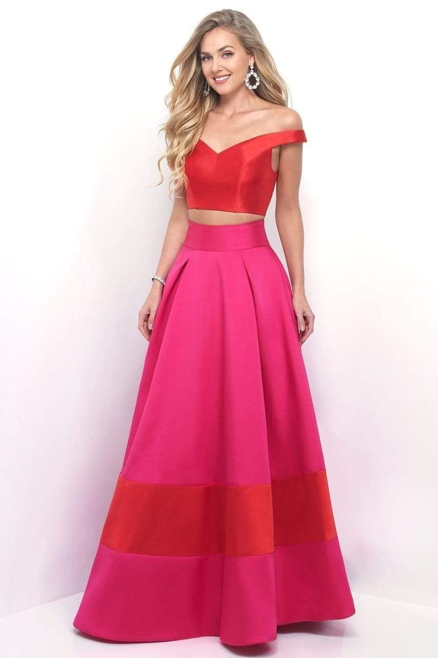Image of Blush by Alexia Designs - 5620 Vibrant Off-Shoulder Sleek A-Line Gown
