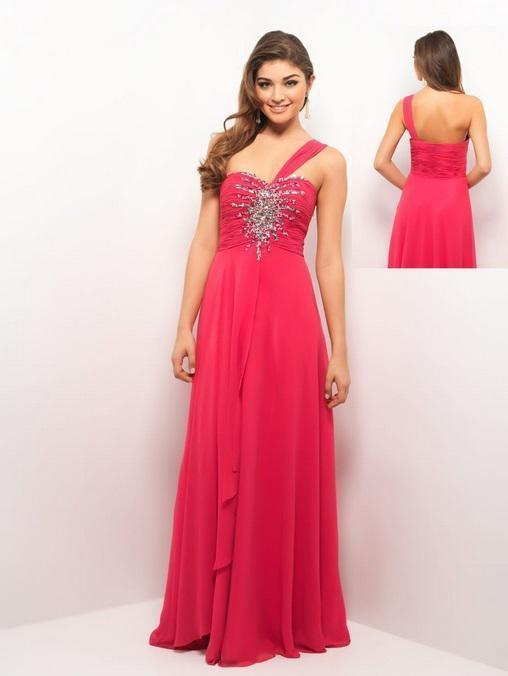 Image of Blush by Alexia Designs - One Shoulder Strap Evening Gown X057