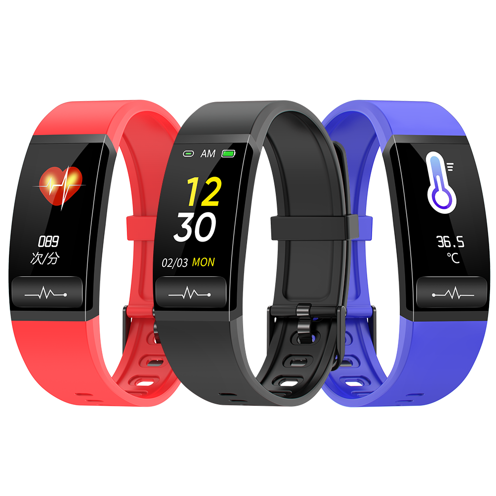 Image of [Body Temperature Monitor]Bakeey M8 ECG+PPG Heart Rate Blood Pressure SpO2 Monitor Wristband USB Charging Smart Watch