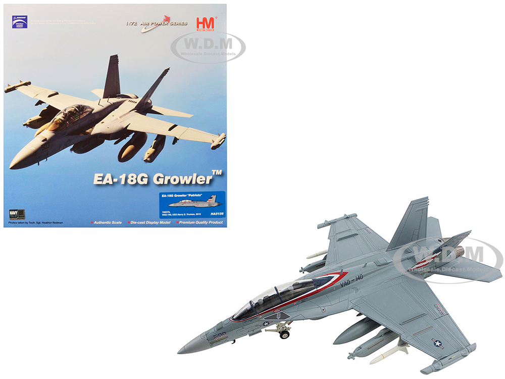 Image of Boeing EA-18G Growler Aircraft "VAQ-140 Patriots USS Harry S Truman" (2015) United States Navy "Air Power Series" 1/72 Diecast Model by Hobby Master