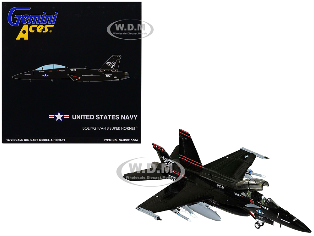Image of Boeing F/A-18 Super Hornet Fighter Aircraft "VX-9 Vampires" United States Navy "Gemini Aces" Series 1/72 Diecast Model Airplane by GeminiJets