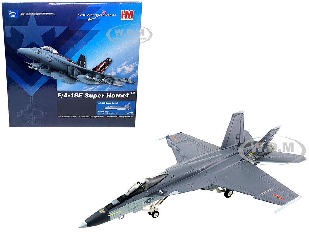 Image of Boeing F/A-18E Super Hornet Fighter Aircraft "VFC-12 US NAVY NAS Oceana" (June 2021) "Air Power Series" 1/72 Diecast Model by Hobby Master