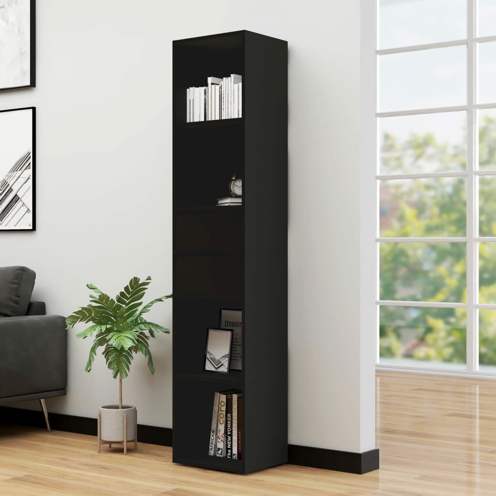 Image of Book Cabinet Black 142"x118"x673" Chipboard