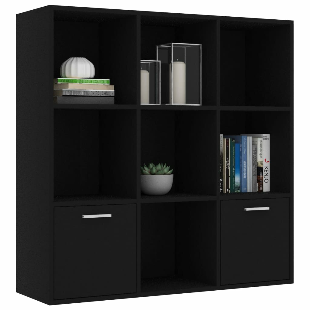 Image of Book Cabinet Black 385"x118"x385" Chipboard