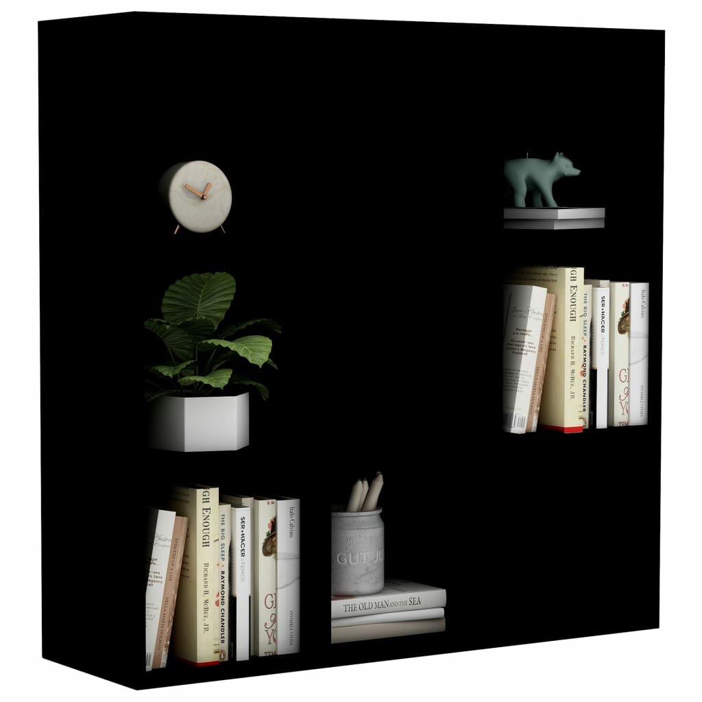 Image of Book Cabinet Black 386"x118"x386" Chipboard