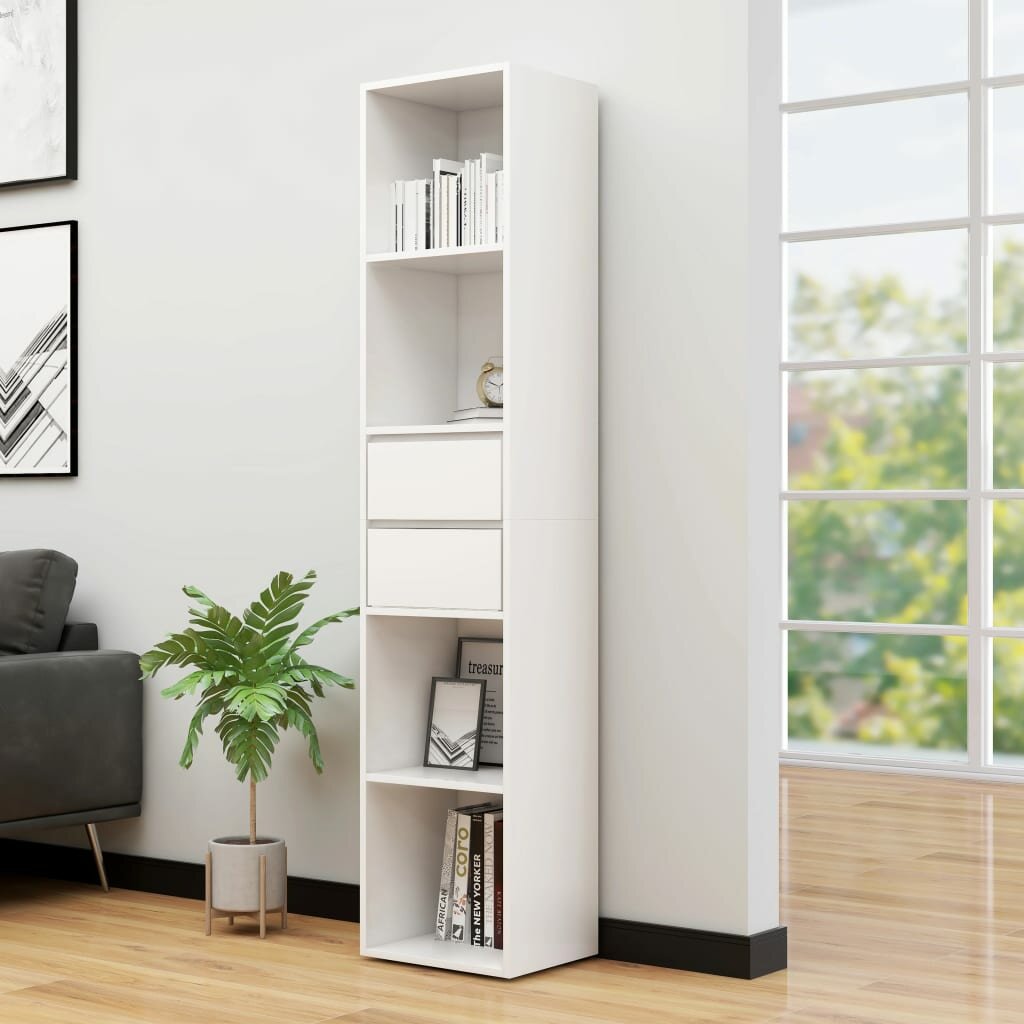 Image of Book Cabinet White 142"x118"x673" Chipboard