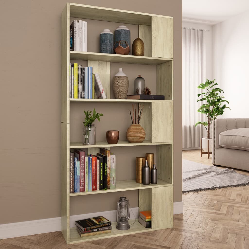 Image of Book Cabinet/Room Divider Sonoma Oak 315"x94"x626" Chipboard