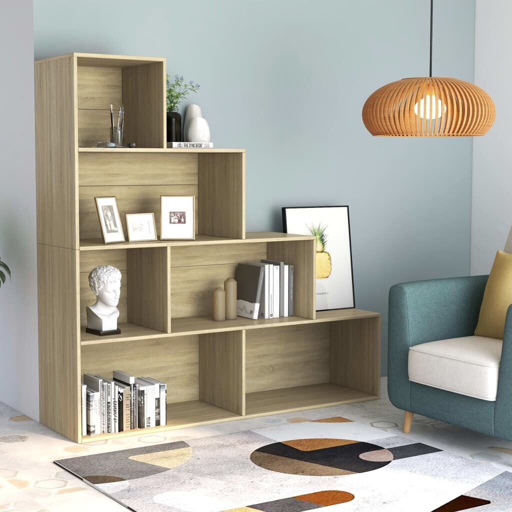 Image of Book Cabinet/Room Divider Sonoma Oak 61"x94"x63" Chipboard