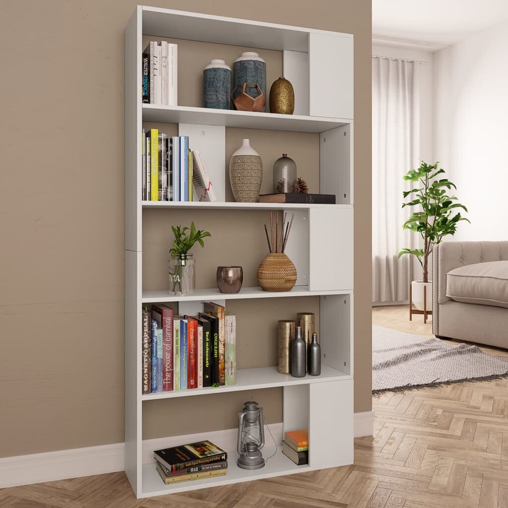 Image of Book Cabinet/Room Divider White 315"x94"x626" Chipboard