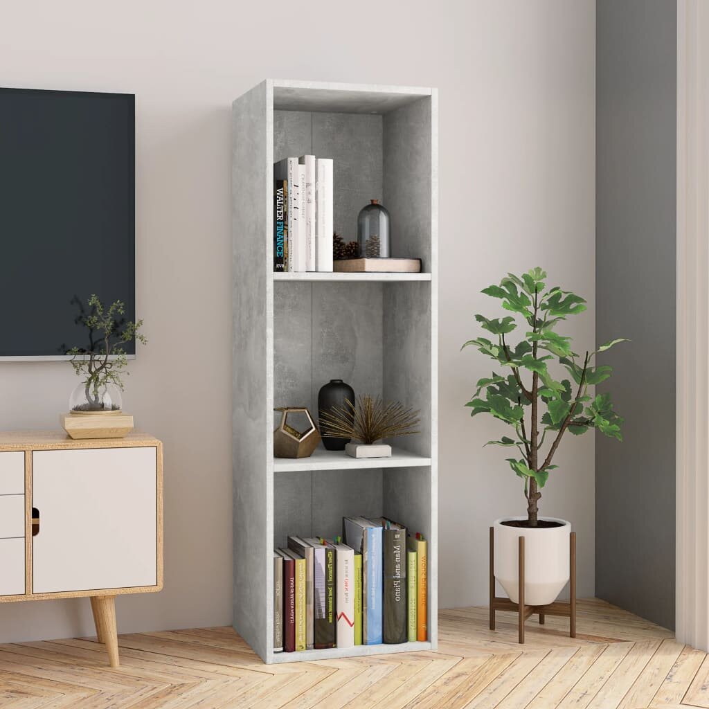 Image of Book Cabinet/TV Cabinet Concrete Gray 142"x118"x449" Chipboard