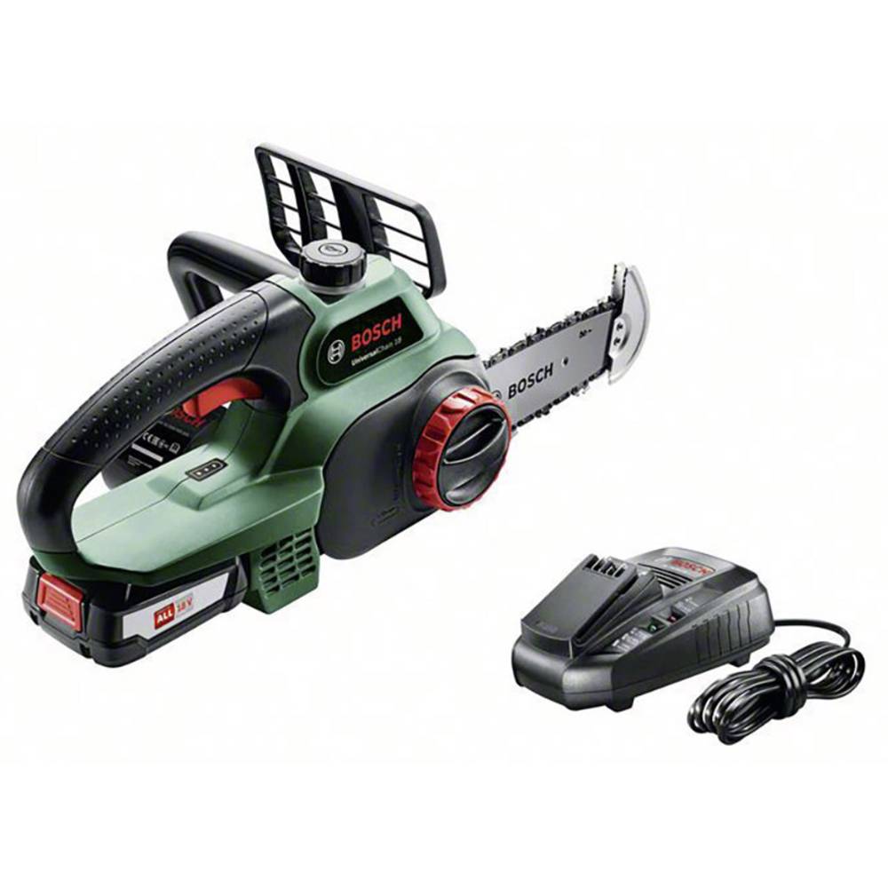 Image of Bosch Home and Garden UniversalChain 18 Rechargeable battery Chainsaw w/o battery + guard Blade length 200 mm